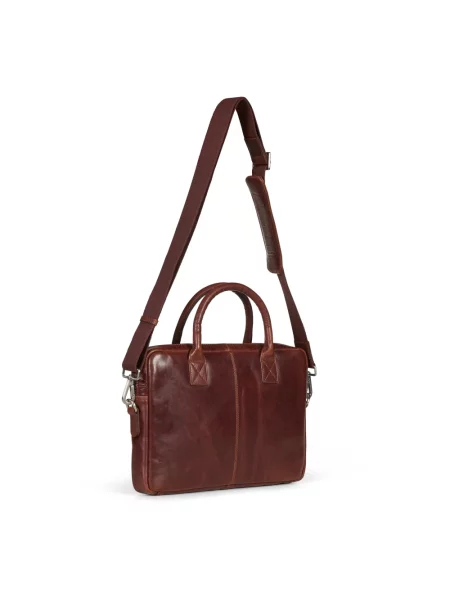 Torba na laptopa Howard London skórzana brązowa