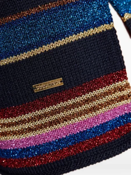 Pantaloni scurți Dsquared2 cu dungi negru