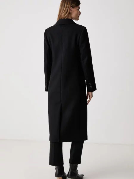 Tommy Hilfiger Płaszcz wełniany Classic czarny