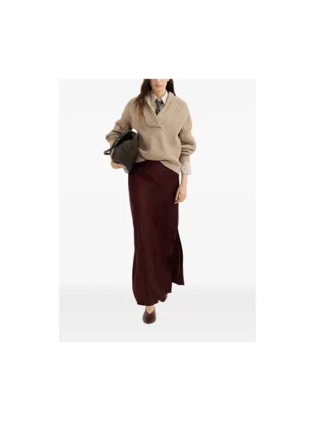 Sweter Brunello Cucinelli brązowy