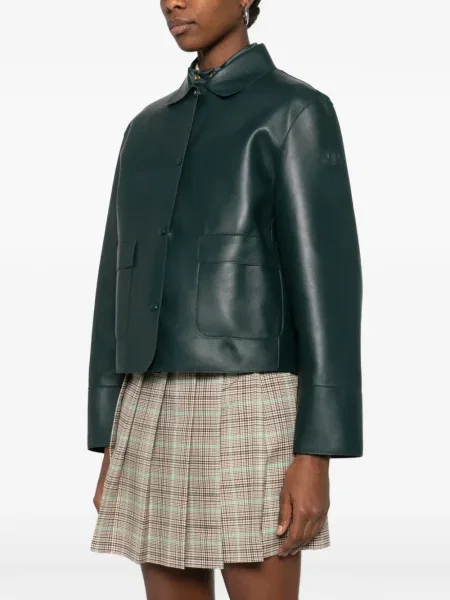 Geanta de piele Moncler verde