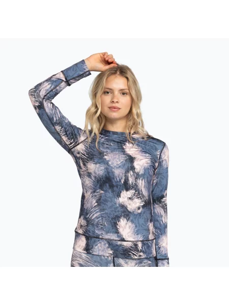 Дамска термоактивна блуза с дълъг ръкав ROXY Daybreak Brushed Top wild wind darknight синьо