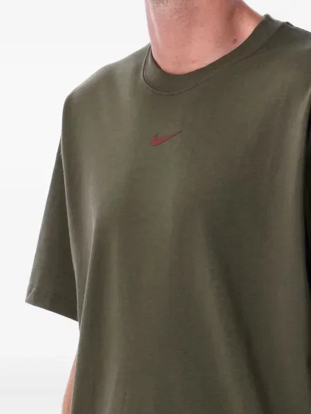 Majica Nike od flisa s printom s okruglim izrezom zelena