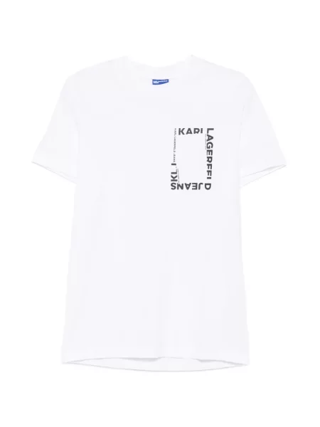Majica Karl Lagerfeld Jeans s printom bijela