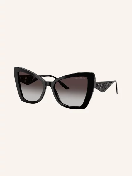 Dolce & Gabbana Akcesoria Kobieta Czarny 55 MM Dg Okulary szare