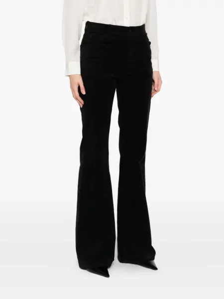 Pantaloni Nili Lotan de catifea cord negru