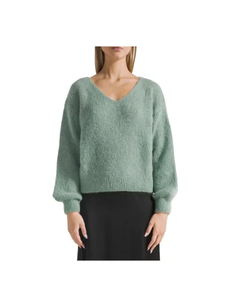 Sweter American Dreams wełniany zielony