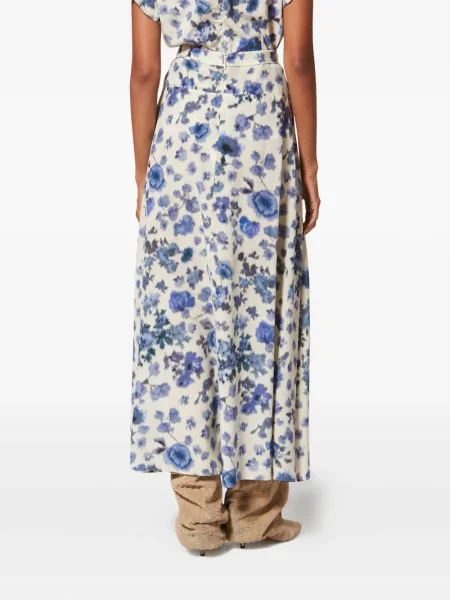 Fustă Isabel Marant cu model floral cu crăpătură