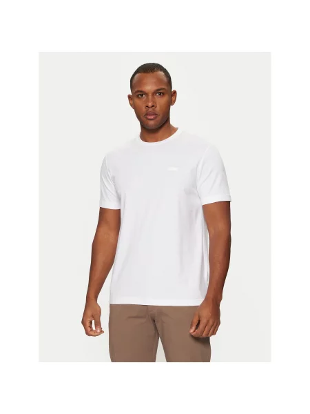 Calvin Klein T-Shirt Smooth Cotton T-Shirt Regular Fit λευκό