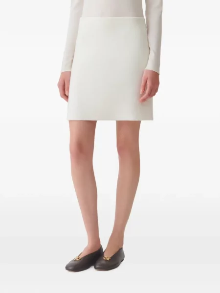 Fusta mini Fabiana Filippi tricotate alb