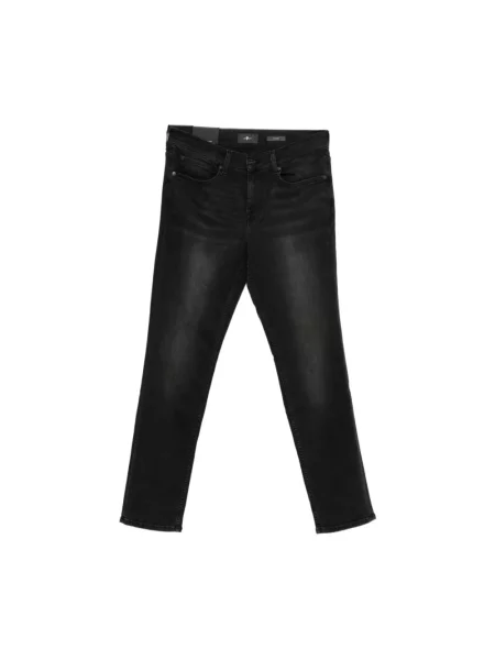 Jeansy straight leg 7 For All Mankind czarne