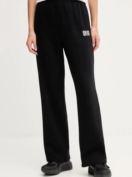 Dkny pantaloni de trening din cu imprimeu negru