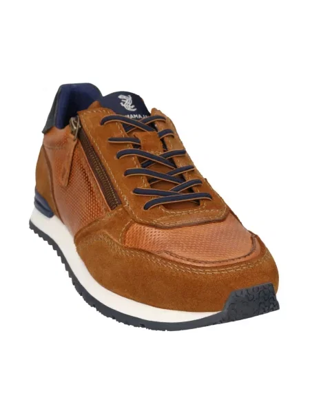 Sneakersy Salamander skórzane brązowe
