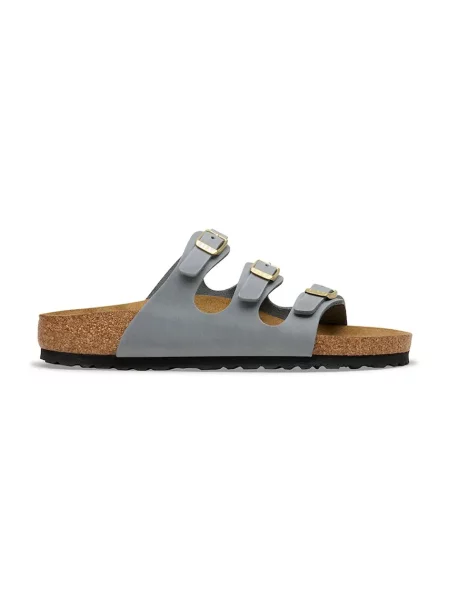 Birkenstock papuci din piele Florida gri