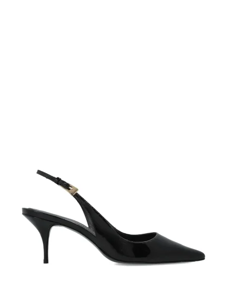 Pantofi cu toc Black Suede Studio din piele de căprioară slingback negru