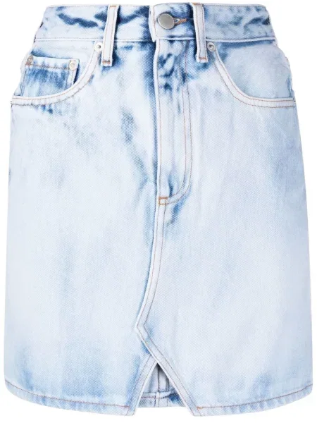 Spódnica jeansowa Alessandra Rich niebieska