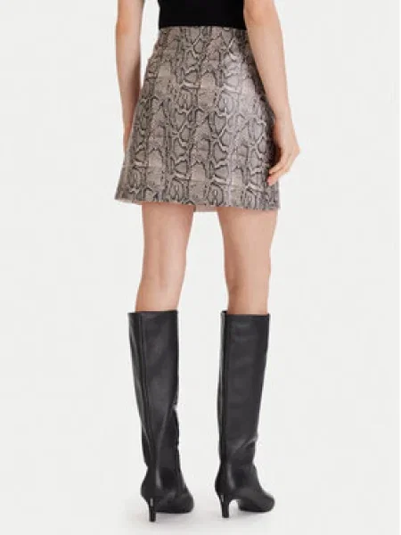 VERO MODA Sukňa VMNELLY sivobéžová / čierna béžová