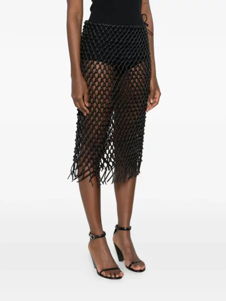 Fustă din piele The Frankie Shop negru