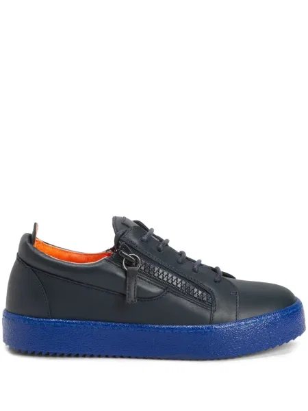 Sneakerși Giuseppe Zanotti din piele albastru