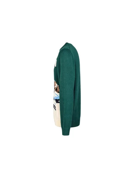 Dzianinowy sweter Mc2 Saint Barth zielony