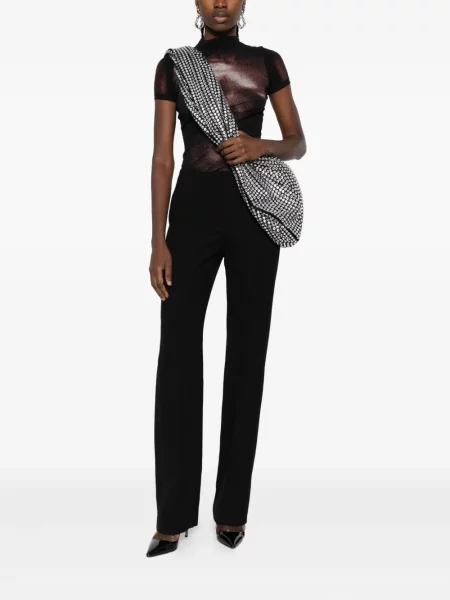 Pantaloni Mugler plisate negru