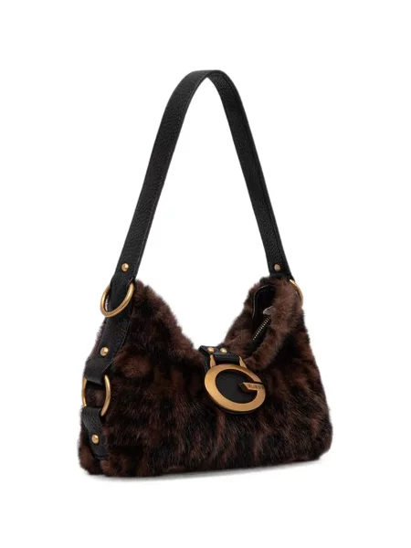 Geantă shopper Guess cu imagine cu model leopard maro