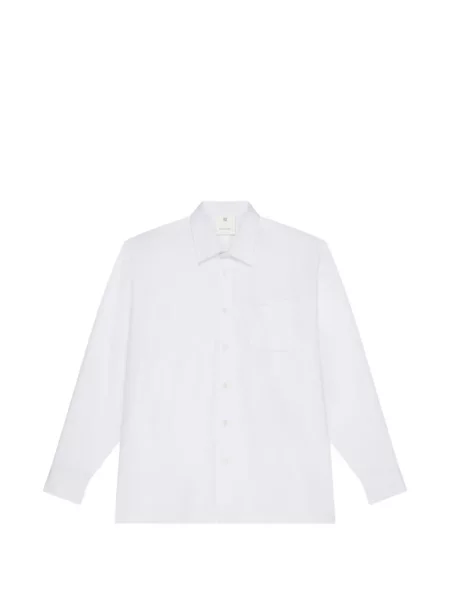 Dlouhá košile Givenchy s kapsami na rukávech bílá