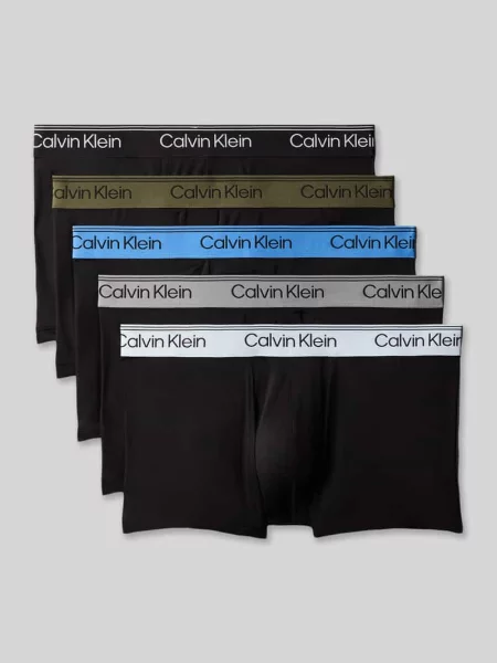 Obcisłe bokserki z elastycznym paskiem z logo w zestawie 5 szt. Calvin Klein Underwear czarne