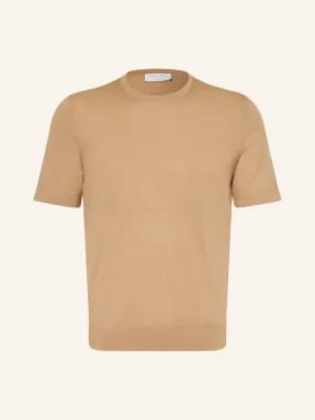 Tiger Of Sweden Koszulka Z Dzianiny Connor beige beżowa