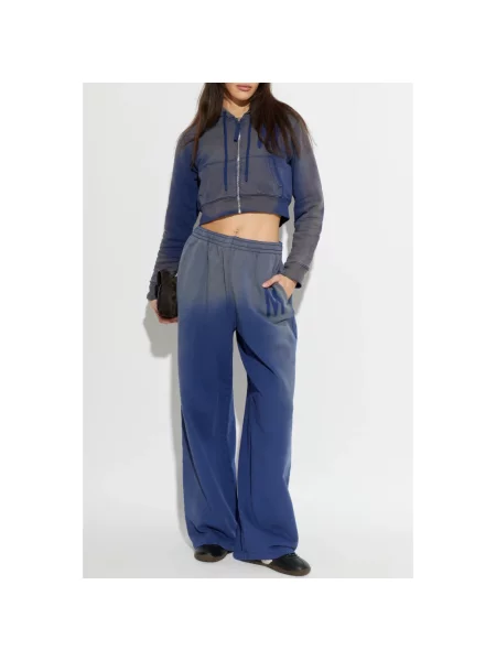 Bluza z kapturem Moschino z kapturem niebieska