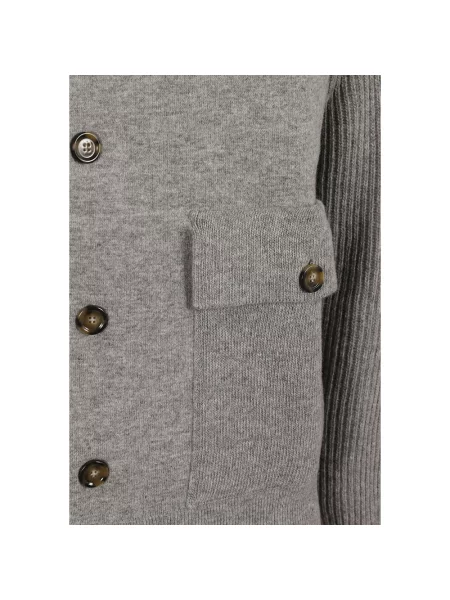 Sweter Lardini wełniany dwustronny szary