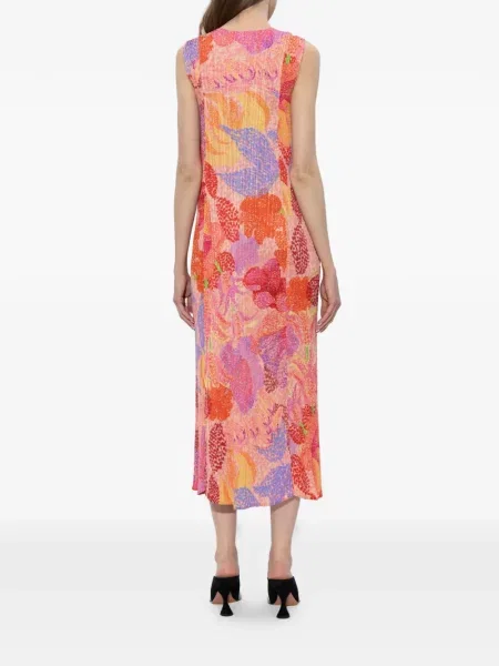 Rochie midi Pleats Please Issey Miyake roz