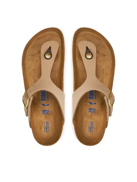 Japonki Birkenstock beżowe