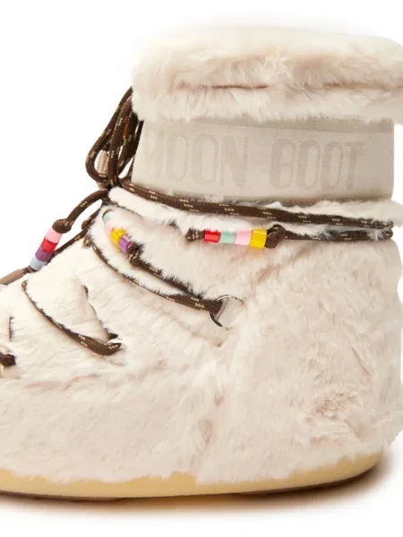 Botine Moon Boot cu mărgele cu blană