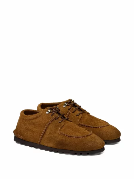 Sneakerși Marsell din piele de căprioară maro