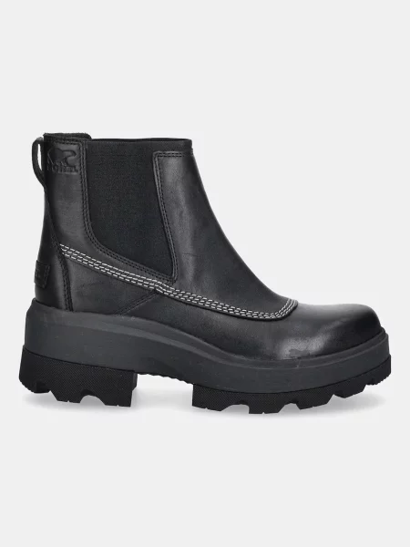 Kožené chelsea boots Sorel čierna
