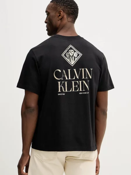 Tričko Calvin Klein Jeans s potiskem černá