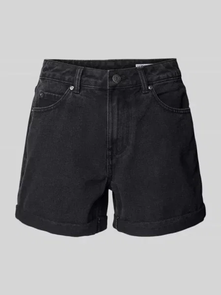 Szorty jeansowe o kroju relaxed fit z mieszanki bawełny model ‘ZURI’ Vero Moda czarne