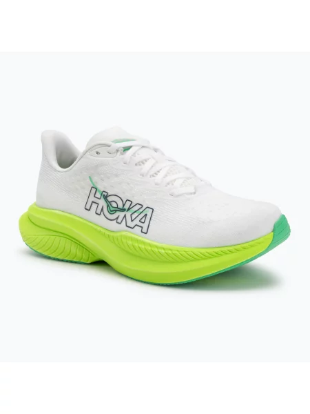 Мъжки обувки за бягане HOKA Mach 6 white/neon lime бяло