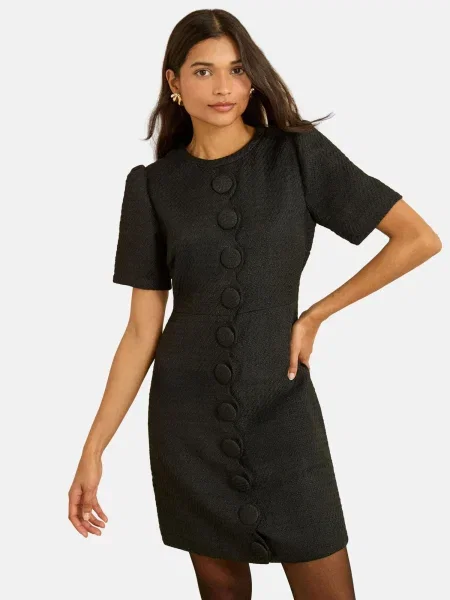 Love & roses Obleka črna