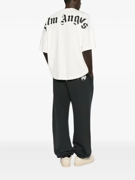 Tricou Palm Angels cu imagine alb