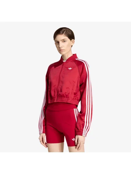 Jachetă adidas Satin Sst Jacket Team Victory Red/ White L alb