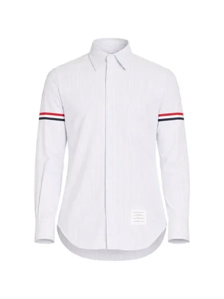 Pruhovaná košile Thom Browne bílá