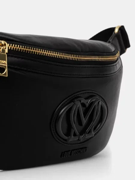 Кожаная поясная сумка Love Moschino