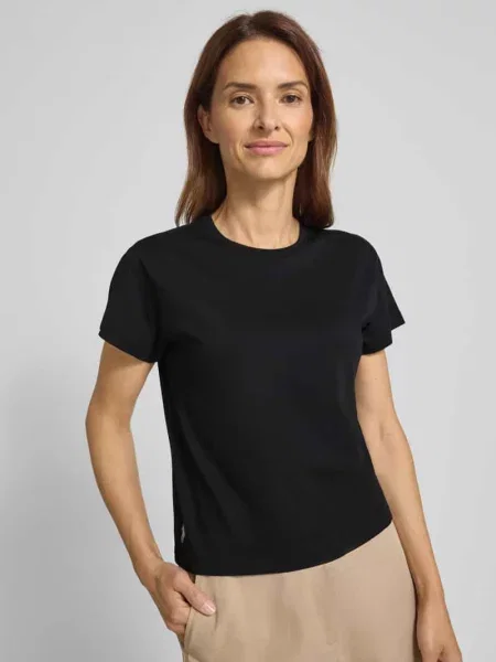 T-shirt z wyhaftowanym logo i okrągłym dekoltem Polo Ralph Lauren czarna
