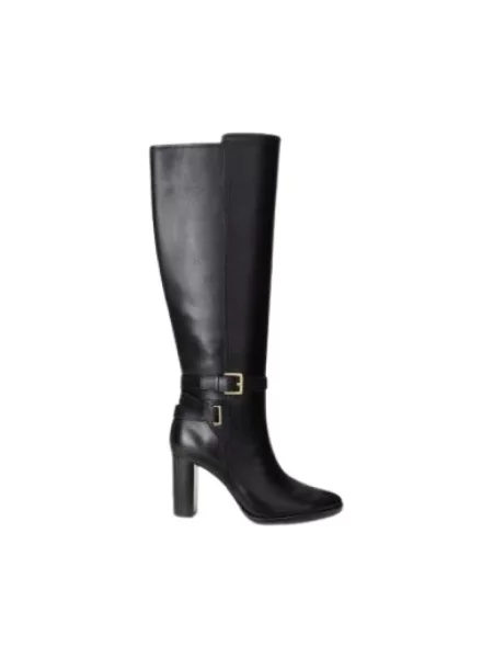 Botki Ralph Lauren skórzane czarne