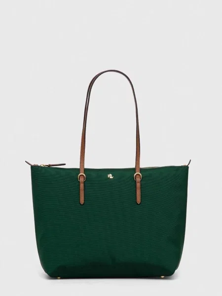 Shopper kabelka Lauren Ralph Lauren zelená