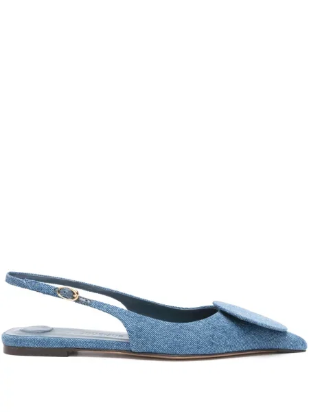 Balerini Jacquemus slingback albastru