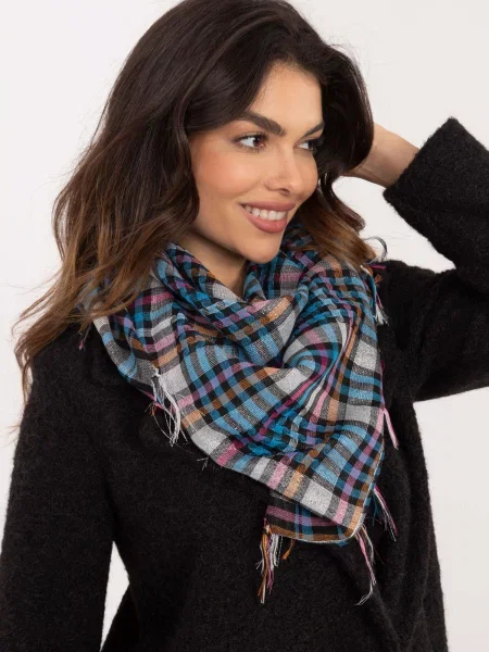 Fular Fashionhunters în carouri negru