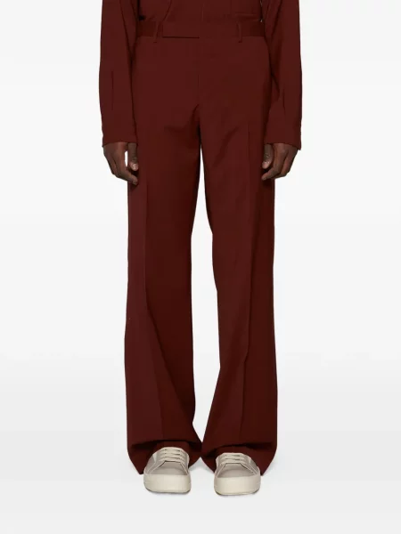 Pantaloni Rick Owens roșu